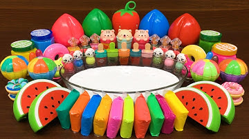 Mixing Random into GLOSSY Slime ! Satisfying Slime Video #319