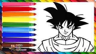 How To Draw GOKU 🟠⭐ Draw and Color SON GOKU 🟠⭐ Drawings for Kids
