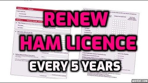 RENEW - REACTIVATE - HAM RADIO LICENCE -EVERY 5 YEARS