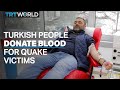 Turkish people rush to donate blood for quake victims