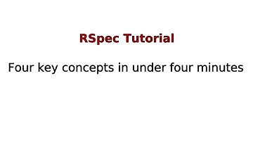 Ruby RSpec Tutorial: Four key concepts in under four minutes