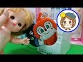❤ぴよこおねえさん❤メルちゃん　リカちゃん　おもちゃ　洗濯機　お洗濯大好き　バイキンマンとドキンちゃんを洗濯機にポイ！イタズラ