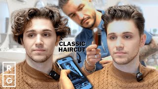 : From a Middle Part to a CLASSIC Taper Haircut (Long on Top Short on Sides Mens Haircut)