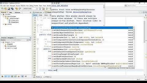 JFrame Title and Size - NetBeans