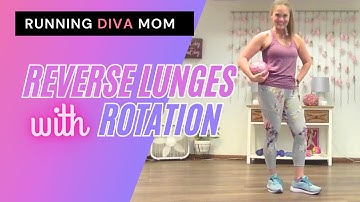 Reverse Lunges with Roatation | Glute & Quad Balance Workout for Runners
