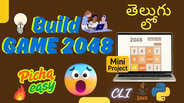 🎮 2048 Game Logic + Implementation 🧠 | 💼 Mini Project for Placements 🚀 | Telugu DSA Series