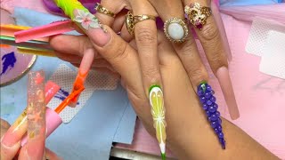 HOW TO: 3xl Trendy Viral Fruit nails on Lovely Mimi 