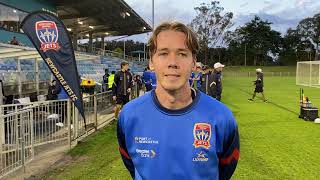 Daniel Stynes Newcastle Jets FC on his visit to Coffs