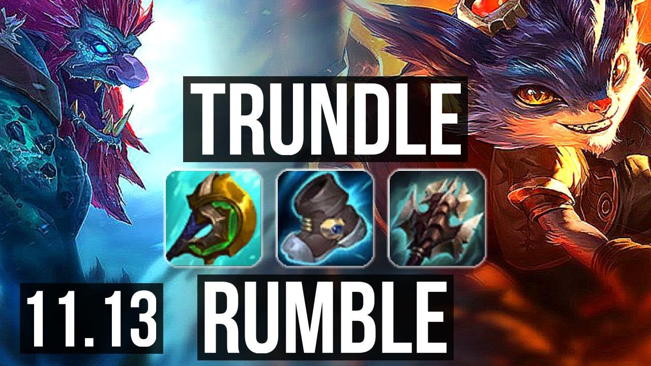 TRUNDLE vs RUMBLE (JUNGLE) 10/1/13, Legendary, 1.1M mastery EUW Master v11.13 YouTube