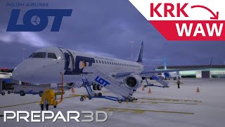 [P3D] Cloudsurfing! Krakow to Warsaw - LOT E195