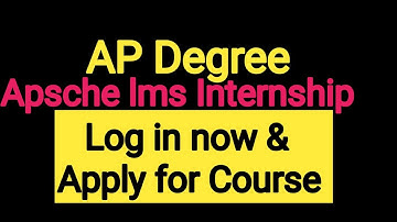 Apsche lms Internship Details #apschelms #internship #degreeinternship #pragati.in