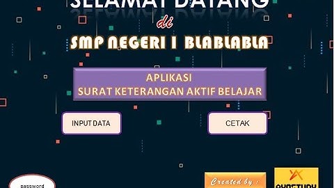 Cara Membuat Aplikasi Surat Keterangan Aktif Sekolah dengan Excel [Tutorial Mudah Untuk Pemula]