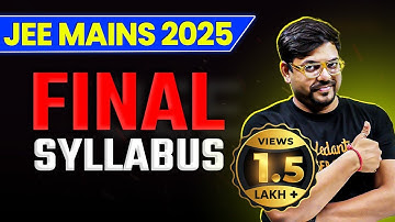 🚨 JEE Mains 2025 Final Syllabus | NTA Syllabus For JEE 2025 | Harsh Sir