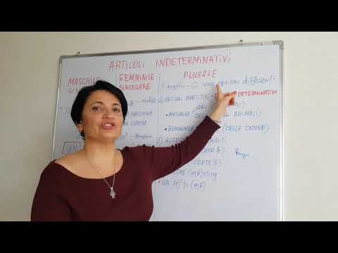 იტალიური მე-11 გაკვეთილი, განუსაზღვრელი არტიკლი