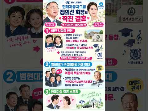 <strong>현대자동차그룹</strong> 정의선 회장의 직진 결혼