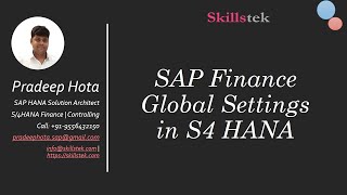 SAP S/4 HANA Finance - Video 7 - Global Settings | Associate Consultant Training