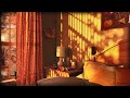 Cozy Autumn Bedroom ASMR Ambience {gentle fireplace and rain sounds}