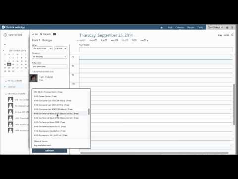 Scheduling assistant in OWA to reserve rooms and resources