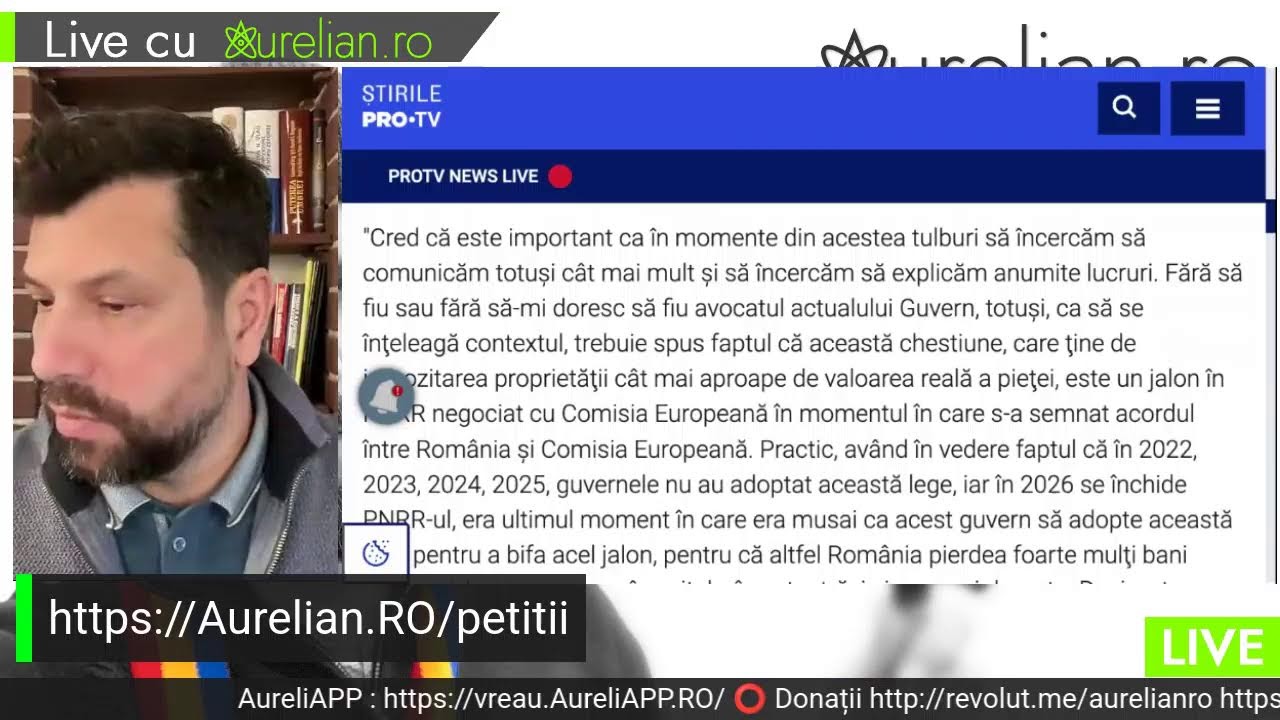 LIVE cu Aurelian.RO - 14 ian 2025