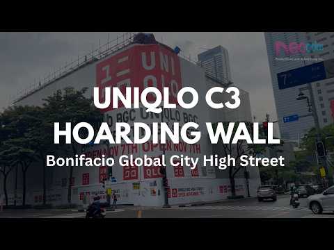 UNIQLO Philippines BGC High Street Hoarding Wall | Neocolors