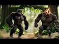 Skull Island Destroyed! King Kong vs Golden Horned Rhino Man 🦍🦏 Ultimate Fight