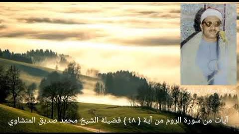 الله الذي يرسل الرياح فتثير سحابا _ سورة الروم آية { ٤٨ } فضيلة الشيخ المنشاوي