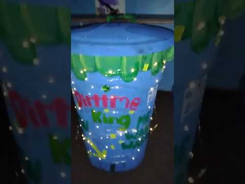 A Different World Academy Solar Powered Dirrttme Trash Can