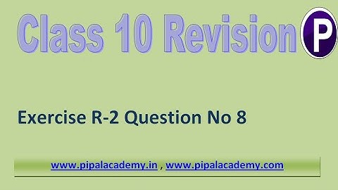 #revision_classes Class 10 Maths Revision Exercise R-2 in Assamese medium. Question 8