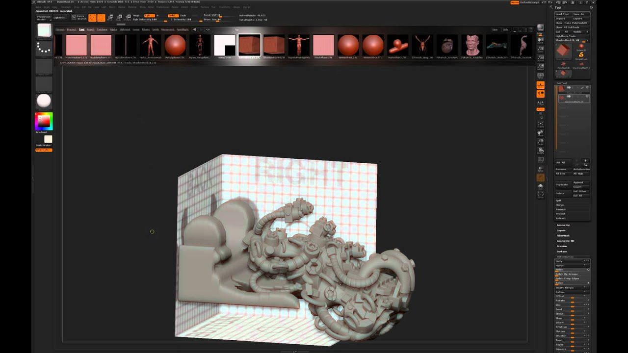 shadow box in zbrush 4r4