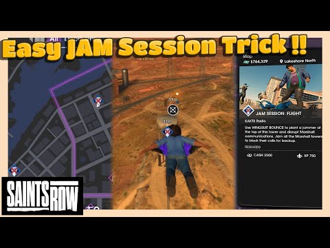 Saints Row 2022 (Трюк с полетом на JAM Session) | Отскок вингсьюта