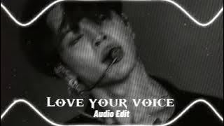 Love your voice//Jony//Audio Edit//♡.