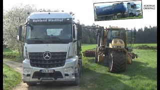 Gülle-Spektakel auf 3 Rädern - Sound pur - Challenger Terra Gator 8333 - Mercedes LKW - LU Ruhland