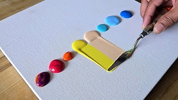 Easy Acrylic Painting Technique / Abstract Painting / Step By Step For Beginners