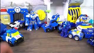 Transformers Rescue Bots Academy Chase the Police Bot Collection and New Cruiser Race Car!