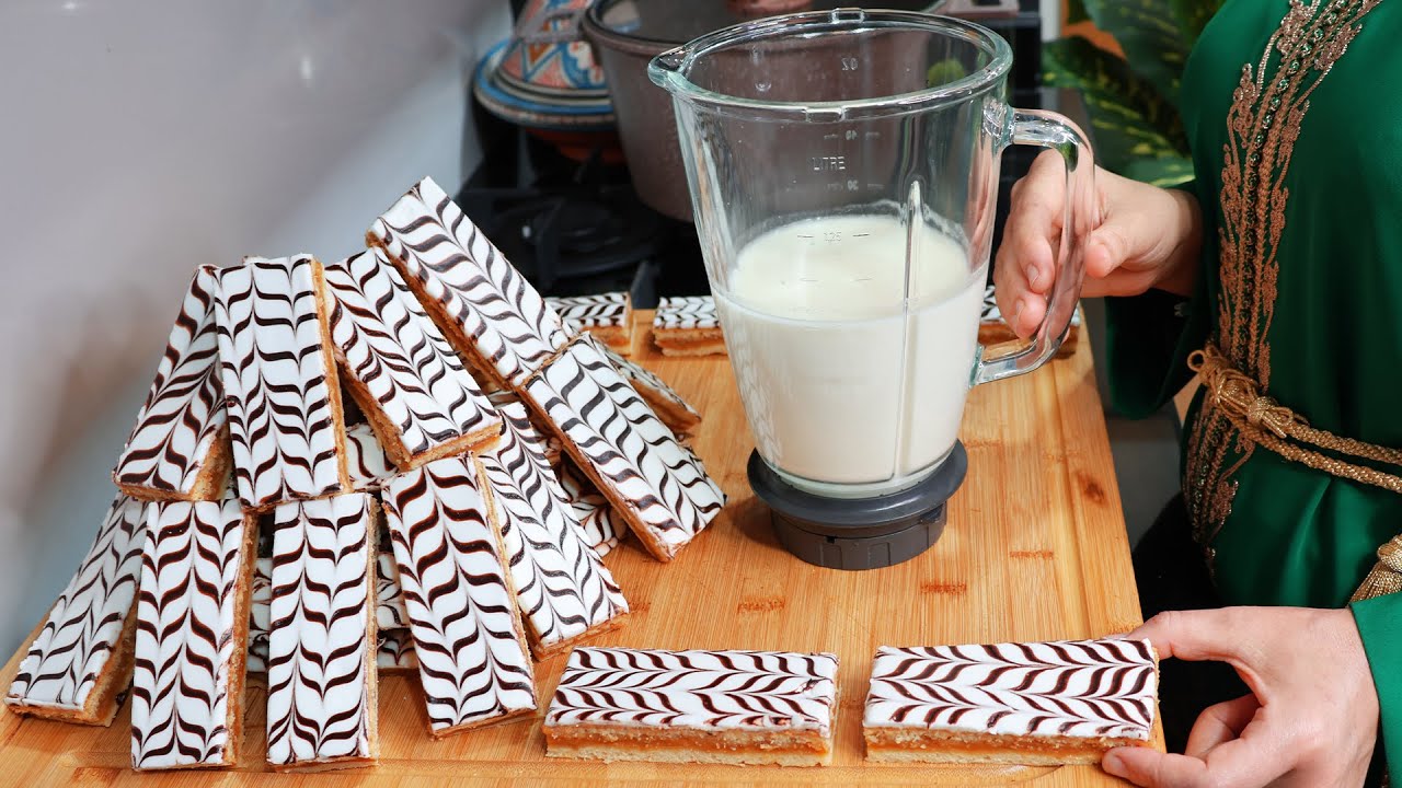 وأخيرا لقيت لكم سر ميلفاي المحلات ديال درهم حضريه في الخلاط بدون عجين مورق وبدون زبدة Mille feuilles