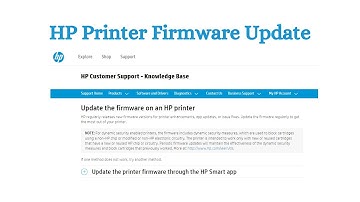Firmware Update in HP Printer