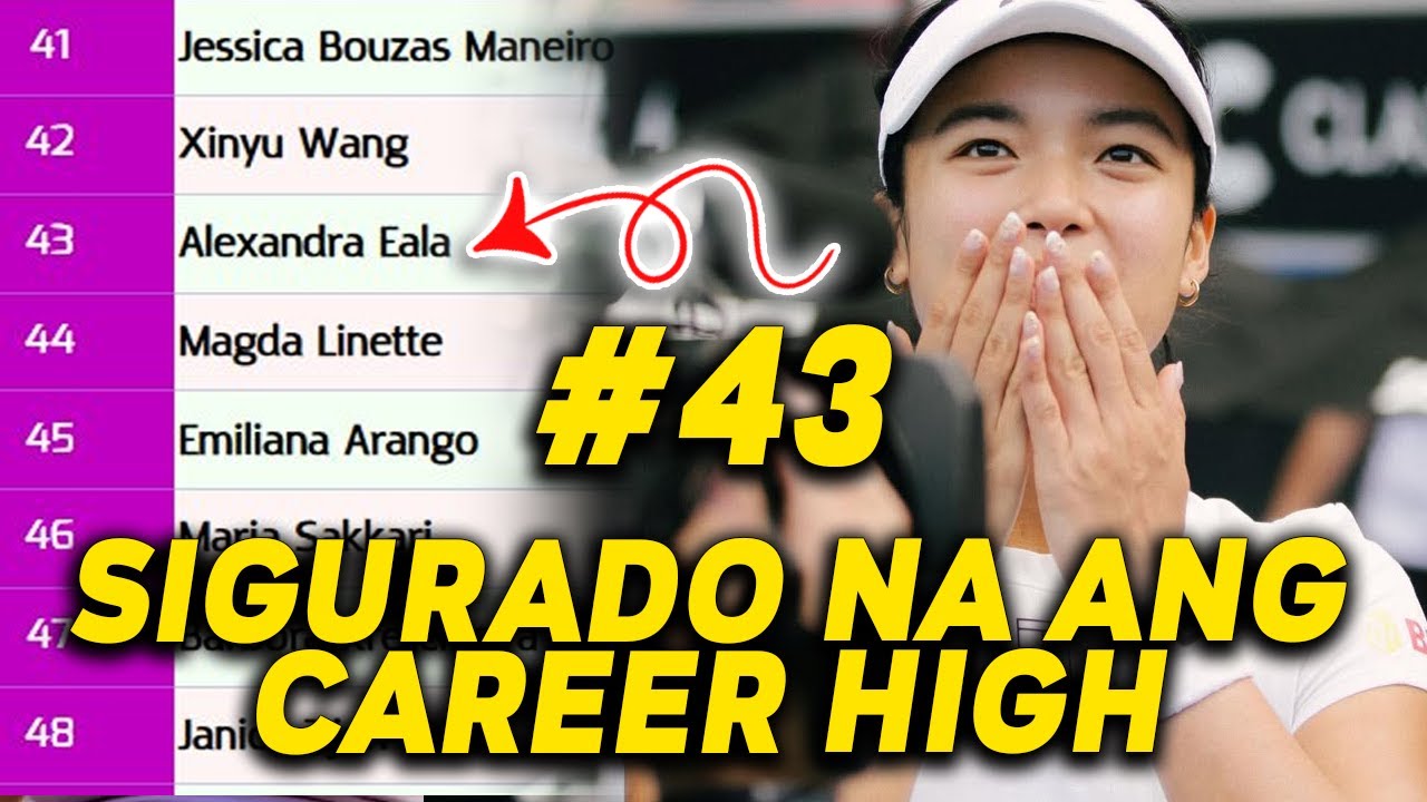 BUONG MUNDO GINULAT! ALEXANDRA EALA SIGURADO NA ANG CAREER HIGH RANK #43 AFTER NG ROUND 1 NG AO