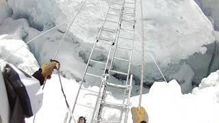 Khumbu Icefall Ladder Crossing 2015 Everest Expedition Video 4