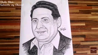 how to draw Mir Jan Mohammad Khan Jamali/ Khaliq Khan Art...