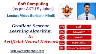 Gradient Descent Learning Algorithm |Application of soft computing | Lecture Series screenshot 4