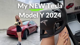 Picking Up My NEW Tesla Model Y 2024: Car Tour & First Drive