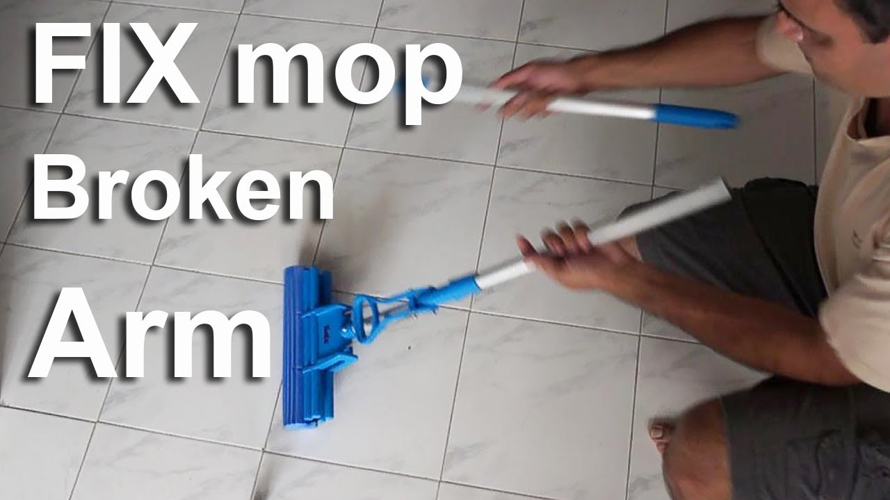 Fix broken arm of a squeeze mop YouTube