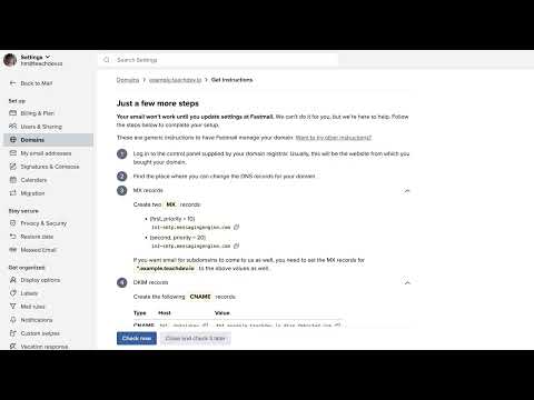How to Use Your Own Domain with Fastmail | Step-by-step video
