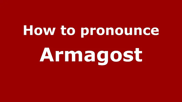 How to Pronounce Armagost - PronounceNames.c...