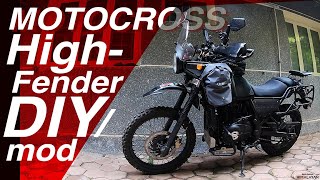 FENDER/MUD GUARD  MODIFICATION ON THE ROYAL ENFIELD  HIMALAYAN