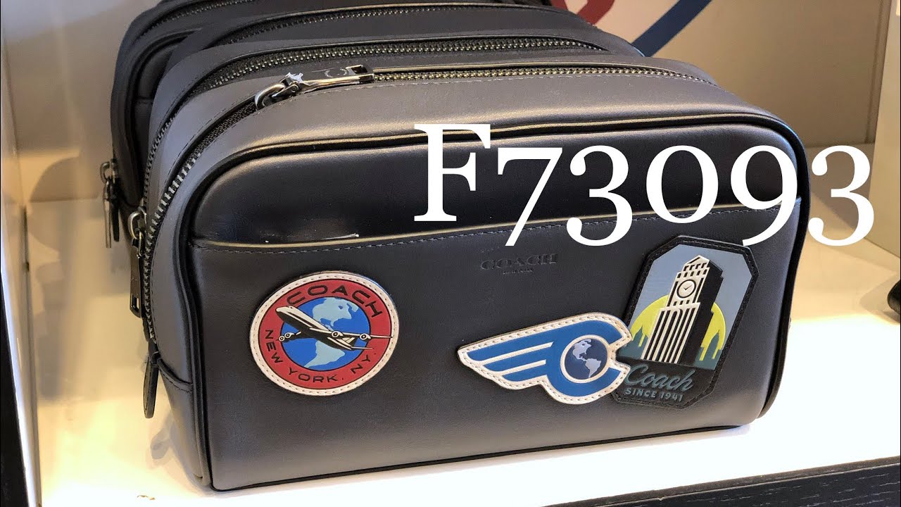 COACH ☜SHOPPING☞ F73093 OVERNIGHT TRAVEL KIT WITH TRAVEL PATCHES - YouTube