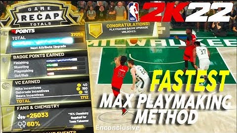 FASTEST PLAYMAKING BADGE METHOD IN NBA2K22 || EASIEST WAY TO GET MAXED PLAYMAKING BADGES