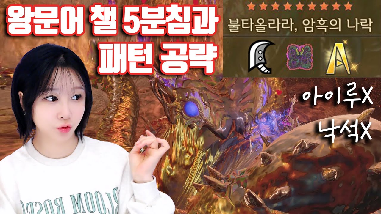 챌린지왕문어 위키룰 대검 5분침과 패턴 분석 || 대검 X 역전왕 누이그드라 피통