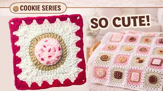 Crochet Sugar Cookie?! 🍪 Crochet Granny Square Tutorial | Cozy Cookies Blanket Series