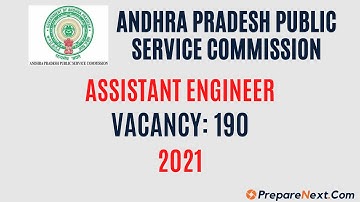 Andhra Pradesh Public Service Commission Recruitment 2021 | Assistant Engineer